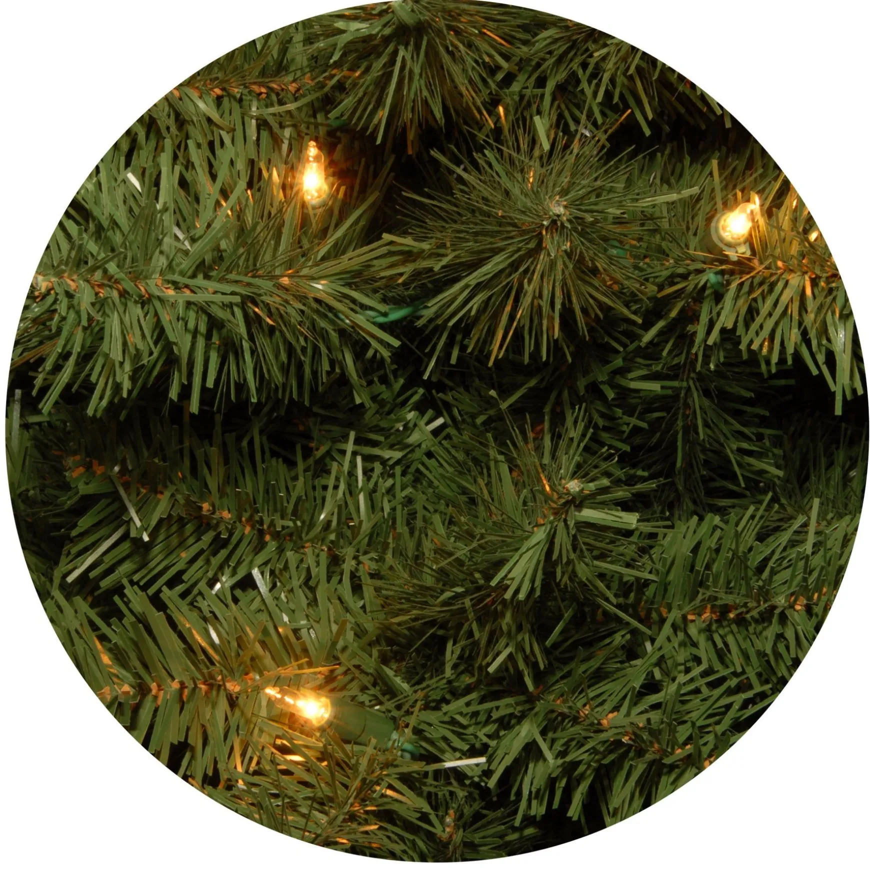 Clearance National Tree Company Pre-Lit Artificial Full Christmas Tree, Green, Canadian Fir Grande, White Lights, Includes Stand, 6 Feet