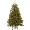 Sale National Tree Company Pre-Lit Artificial Full Christmas Tree, Green, North Valley Spruce, White Lights, Includes Stand, 4.5 Feet