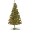 Sale National Tree Company Pre-Lit Artificial Full Christmas Tree, Green, Canadian Fir Grande, White Lights, Includes Stand, 6 Feet