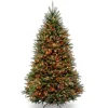 Pre-Lit Artificial Full Christmas Tree, Green, Dunhill Fir, Multicolor Lights, Includes Stand, 7 Feet^National Tree Company Sale