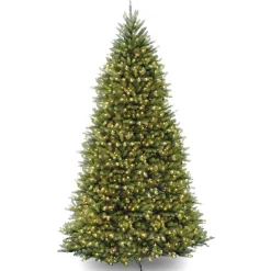 Online National Tree Company Pre-Lit Artificial Full Christmas Tree, Green, Dunhill Fir, Dual Color Led Lights, Includes Powerconnect And Stand, 10 Feet