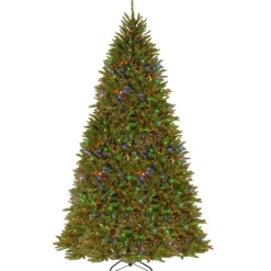 Online National Tree Company Pre-Lit Artificial Full Christmas Tree, Green, Dunhill Fir, Dual Color Led Lights, Includes Powerconnect And Stand, 10 Feet