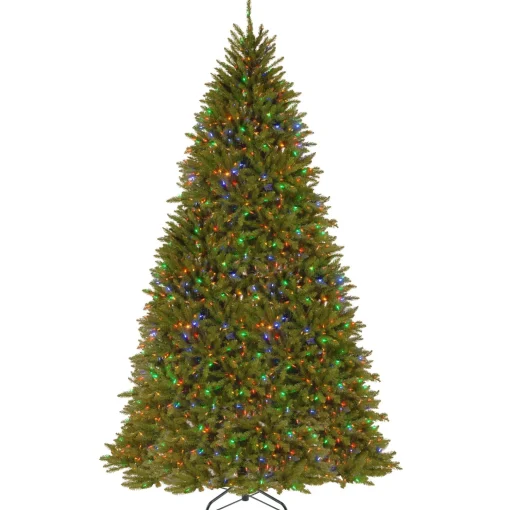 Online National Tree Company Pre-Lit Artificial Full Christmas Tree, Green, Dunhill Fir, Dual Color Led Lights, Includes Powerconnect And Stand, 10 Feet