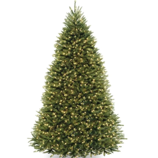 Pre-Lit Artificial Full Christmas Tree, Green, Dunhill Fir, Dual Color Led Lights, Includes Stand, 10 Feet^National Tree Company Best Sale