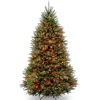 Pre-Lit Artificial Full Christmas Tree, Green, Dunhill Fir, Multicolor Lights, Includes Stand, 6.5 Feet^National Tree Company Hot