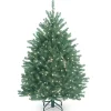 Sale National Tree Company Pre-Lit Artificial Full Christmas Tree, Blue, Dunhill Fir, White Lights, Includes Stand, 4.5 Feet