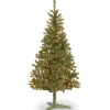 Pre-Lit Artificial Full Christmas Tree, Green, Canadian Fir Grande, White Lights, Includes Stand, 6 Feet^National Tree Company Flash Sale