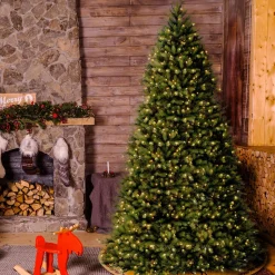 Cheap National Tree Company Pre-Lit Artificial Full Christmas Tree, Green, White Lights, Includes Stand, 10 Feet