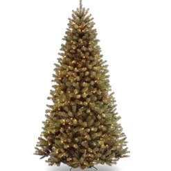 Best Sale National Tree Company Pre-Lit Artificial Full Christmas Tree, Green, North Valley Spruce, White Lights, Includes Stand, 6 Feet