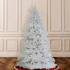 Shop National Tree Company Pre-Lit Artificial Full Christmas Tree, White, Dunhill Fir, White Lights, Includes Stand, 6.5 Feet