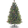 Pre-Lit Artificial Full Christmas Tree, Green, North Valley Spruce, Multicolor Lights, Includes Stand, 4.5 Feet^National Tree Company Fashion