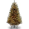 Sale National Tree Company Pre-Lit Artificial Full Christmas Tree, Green, North Valley Spruce, White Lights, Includes Stand, 5 Feet