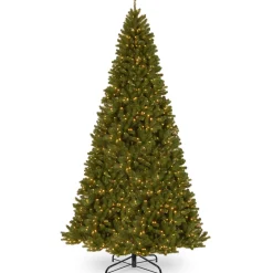 Best National Tree Company Pre-Lit Artificial Giant Christmas Tree, Green, North Valley Spruce, White Lights, Includes Stand, 16 Feet