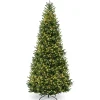 Pre-Lit Artificial Giant Slim Christmas Tree, Green, White Lights, Includes Stand, 12 Feet^National Tree Company Clearance