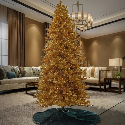 Flash Sale National Tree Company Pre-Lit Artificial Gold Christmas Tree, With Warm White Led Lights, Plug In, 10 Ft
