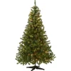 Discount National Tree Company Pre-Lit Artificial Medium Christmas Tree, Green, Kincaid Spruce, White Lights, Includes Stand, 6 Feet