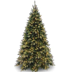 Flash Sale National Tree Company Pre-Lit Artificial Medium Christmas Tree, Green, Tiffany Fir, White Lights, Includes Stand, 6.5 Feet