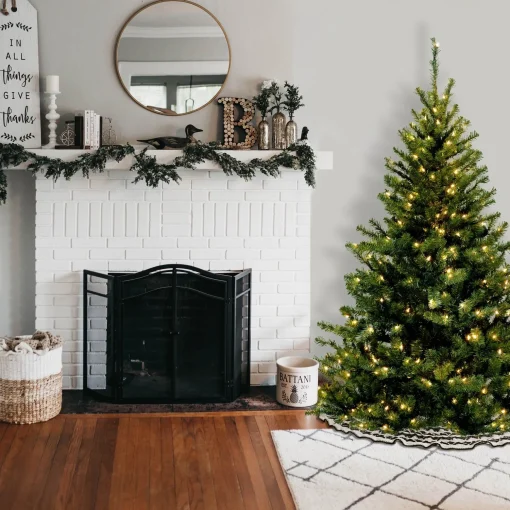 Flash Sale National Tree Company Pre-Lit Artificial Medium Christmas Tree, Green, Kincaid Spruce, White Lights, Includes Stand, 6 Feet