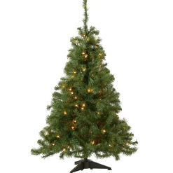 Cheap National Tree Company Pre-Lit Artificial Mini Christmas Tree, Green, Kincaid Spruce, White Lights, Includes Stand, 4 Feet