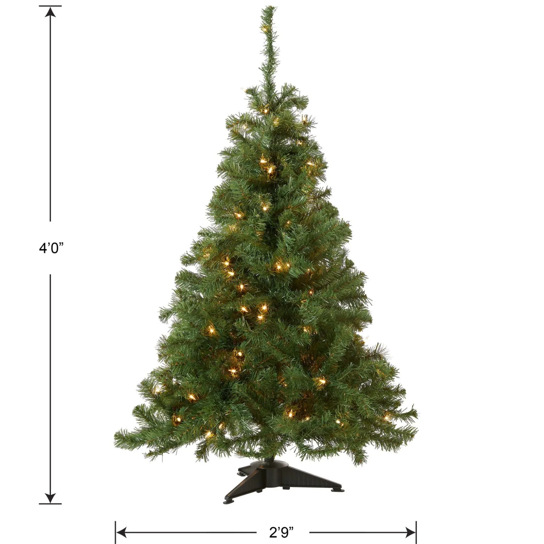 Cheap National Tree Company Pre-Lit Artificial Mini Christmas Tree, Green, Kincaid Spruce, White Lights, Includes Stand, 4 Feet