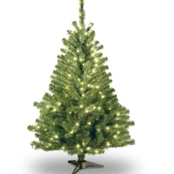 Cheap National Tree Company Pre-Lit Artificial Mini Christmas Tree, Green, Kincaid Spruce, White Lights, Includes Stand, 4 Feet