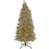 Outlet National Tree Company Pre-Lit Artificial Platinum Metallic Christmas Tree, With Warm White Rice Led Lights, Plug In, 10 Ft