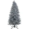 Best National Tree Company Pre-Lit Artificial Silver Christmas Tree, With Cool White Led Lights, Plug In, 9 Ft