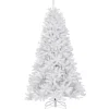 Pre-Lit Artificial Slim Christmas Tree, White, North Valley Spruce, White Lights, Includes Stand, 7.5 Feet^National Tree Company Fashion