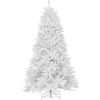 Clearance National Tree Company Pre-Lit Artificial Slim Christmas Tree, White, North Valley Spruce, White Lights, Includes Stand, 7.5 Feet