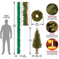 Hot National Tree Company Pre-Lit Evergreen Assortment