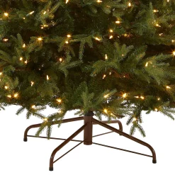 Store National Tree Company Pre-Lit 'Feel Real' Artificial Full Christmas Tree, Green, Frasier Grande, Dual Color Led Lights, Includes Stand, 6 Feet