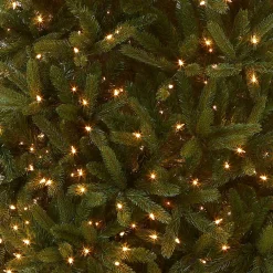 Cheap National Tree Company Pre-Lit 'Feel Real' Artificial Christmas Tree, Grande Fir, Green, White Lights, Includes Stand, 7.5 Feet