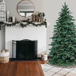 Pre-Lit 'Feel Real' Artificial Christmas Tree, Mountain Noble Spruce, Blue, White Lights, Includes Stand, 7.5 Feet^National Tree Company Fashion