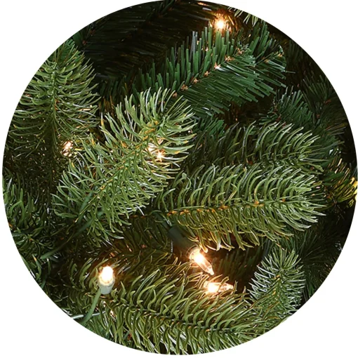Cheap National Tree Company Pre-Lit 'Feel Real' Artificial Christmas Tree, Ponderosa Fir, Green, Dual Color Led Lights, Includes Stand, 7.5 Feet