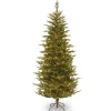 Shop National Tree Company Pre-Lit 'Feel Real' Artificial Slim Christmas Tree, Green, Frasier Grande, White Lights, Includes Stand, 7.5 Feet