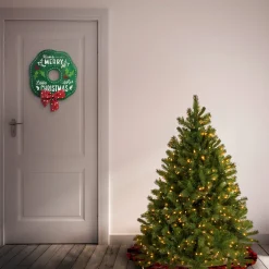 Cheap National Tree Company Pre-Lit 'Feel Real' Artificial Full Downswept Christmas Tree, Green, Douglas Fir, Dual Color Led Lights, Includes Stand, 4.5 Feet
