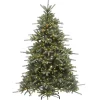 Pre-Lit 'Feel Real' Artificial Christmas Tree, Ponderosa Fir, Blue, Dual Color Led Lights, Includes Stand, 7.5 Feet^National Tree Company Shop