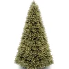 Pre-Lit 'Feel Real' Artificial Full Downswept Christmas Tree, Green, Douglas Fir, White Lights, Includes Stand, 9 Feet^National Tree Company Best