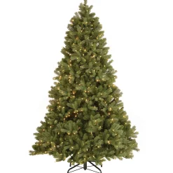 Pre-Lit 'Feel Real' Artificial Full Downswept Christmas Tree, Green, Douglas Fir, Dual Color Led Lights, Includes Powerconnect And Stand, 7.5 Feet^National Tree Company Discount