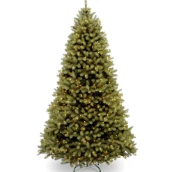 Cheap National Tree Company Pre-Lit 'Feel Real' Artificial Full Downswept Christmas Tree, Green, Douglas Fir, White Lights, Includes Stand, 6 Feet