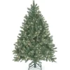 Pre-Lit 'Feel Real' Artificial Full Downswept Christmas Tree, Green, Douglas Blue Fir, White Lights, Includes Stand, 4.5 Feet^National Tree Company Sale