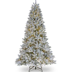 Sale National Tree Company Pre-Lit 'Feel Real' Artificial Christmas Tree, Iceland Fir, Green, Cosmic Led Lights, Includes Stand, 6.5 Feet