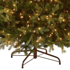 Sale National Tree Company Pre-Lit 'Feel Real' Artificial Medium Christmas Tree, Green, Nordic Spruce, White Lights, Includes Stand, 7.5 Feet