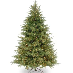 Cheap National Tree Company Pre-Lit 'Feel Real' Artificial Full Christmas Tree, Green, Frasier Grande, White Lights, Includes Stand, 6.5 Feet