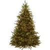 Hot National Tree Company Pre-Lit 'Feel Real' Artificial Full Christmas Tree, Green, Frasier Grande, White Lights, Includes Stand, 7.5 Feet
