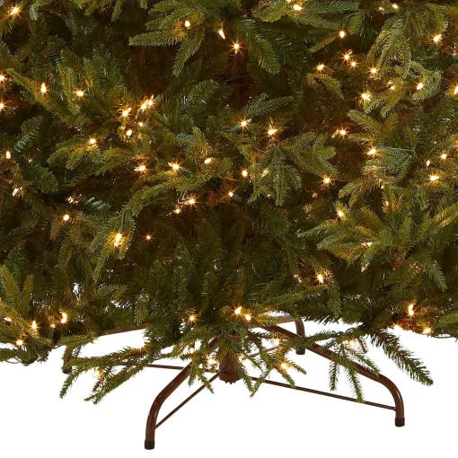 Hot National Tree Company Pre-Lit 'Feel Real' Artificial Full Christmas Tree, Green, Frasier Grande, White Lights, Includes Stand, 7.5 Feet