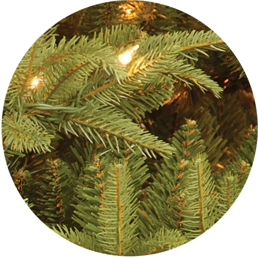 Hot National Tree Company Pre-Lit 'Feel Real' Artificial Full Christmas Tree, Green, Frasier Grande, White Lights, Includes Stand, 7.5 Feet