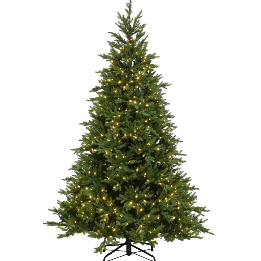 Flash Sale National Tree Company Pre-Lit 'Feel Real' Artificial Christmas Tree, Huron Spruce, Green, Dual Color Led Lights, Includes Stand, 7.5 Feet
