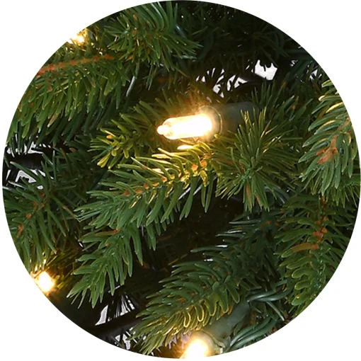 Flash Sale National Tree Company Pre-Lit 'Feel Real' Artificial Christmas Tree, Huron Spruce, Green, Dual Color Led Lights, Includes Stand, 7.5 Feet