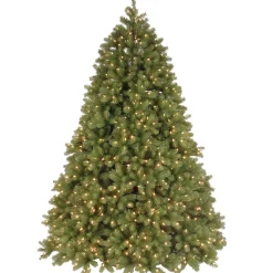 Pre-Lit 'Feel Real' Artificial Full Downswept Christmas Tree, Green, Douglas Fir, Dual Color Led Lights, Includes Stand And Powerconnect, 7.5 Feet^National Tree Company Clearance